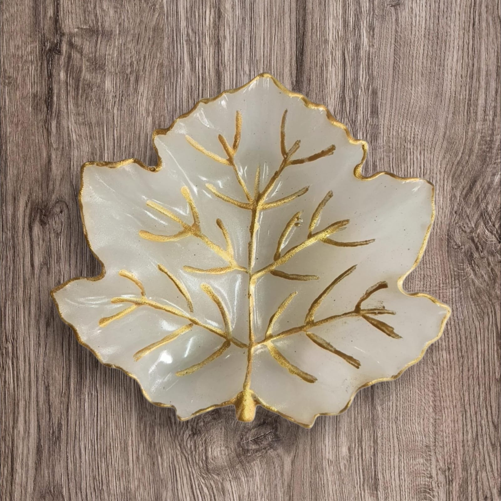 Natural Selenite Leaf Bowl for Crystal Storage & Decorative Use