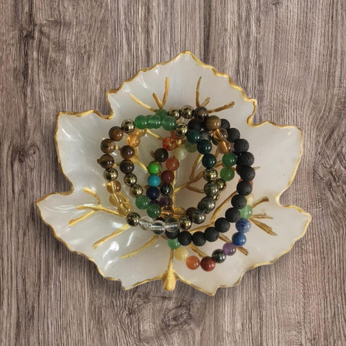 Natural Selenite Leaf Bowl for Crystal Storage & Decorative Use